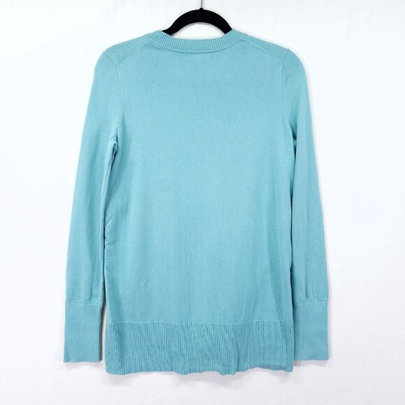 Boden Wool Blend Sweater Size XS Blue Color Block Soft With Stretch - Picture 2 of 12